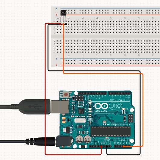 How to wire LM35 Temperature sensor